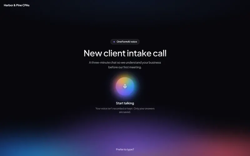 A voice discovery conversation